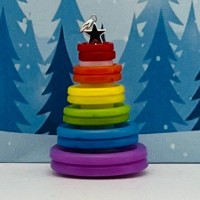 Christmas Ornament Rainbow Pride Handmade Button Tree LGBT