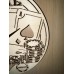 Wood poker cards clock featuring a Royal Flush - battery operated - ideal gift for the poker player
