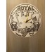 Wood poker cards clock featuring a Royal Flush - battery operated - ideal gift for the poker player