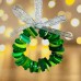 Handmade button Christmas wreath â hanging wreath decoration for your Christmas tree and home - available in various colours