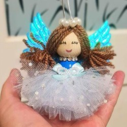 Christmas angel tree ornament - handmade â gorgeous Christmas bauble decoration ideal for your tree or around your home