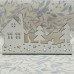 White wood Christmas scene featuring houses and trees â ideal for windowsill or mantlepiece White wood Christmas scene featuring houses and trees â ideal for windowsill or mantlepiece