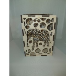 Elephant tealight holder - Mandala Style Large Elephant Tealight Holder