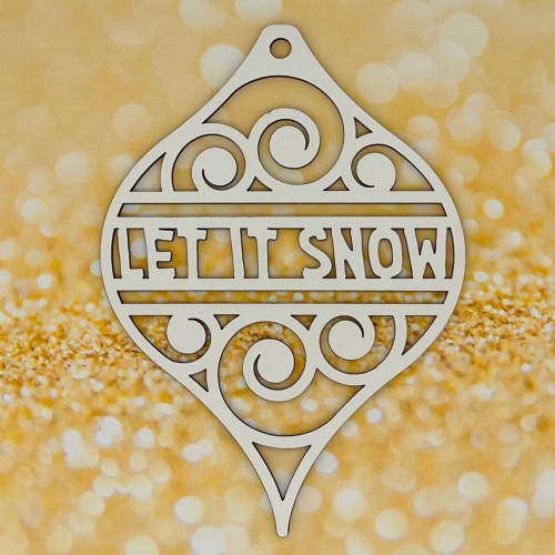 White wood tree baubles set - ideal to hang on your Christmas tree or anywhere in your home