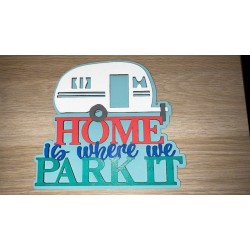 Laser cut Camper Van plaque