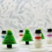 Christmas button snowman & tree ornament decoration. Cute little snowman and Christmas tree on a button base. Ideal for table or mantlepiece