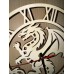 Wood dragon style clock - battery operated - ideal fantasy gift