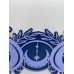 Triple Moon plaque with stars - hanging wooden wall plaque in blue - handmade