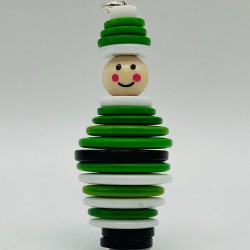 Christmas Elf tree decoration â adorable handmade smiling elf tree ornament - ideal for your Christmas tree or around your home.