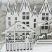 White wood Christmas light up decoration - two different scenes - village with tree and houses or a carousel. Hand assembled with LED lights White wood Christmas light up decoration - two different scenes - village with tree and houses or a carousel. Hand assembled with LED lights