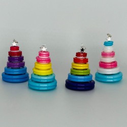 Christmas tree decoration LGBT â handmade button tree in transgender, bisexual and pride colours - ideal decoration for your tree