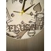 Wood poker cards clock featuring a Royal Flush - battery operated - ideal gift for the poker player