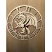 Wood dragon style clock - battery operated - ideal fantasy gift