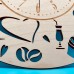 Coffee time clock featuring coffee related designs and battery operated Coffee time clock featuring coffee related designs and battery operated