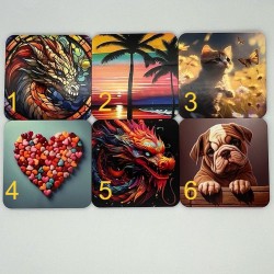 Coasters - scenic, fantasy, pets and many other images - personalisation also available