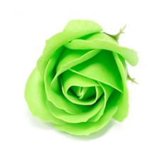 Craft Soap Flowers - Med Rose - Green