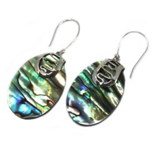 Shell & Silver Earrings - Abalone