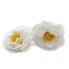 Craft Soap Flower - Camellia - White